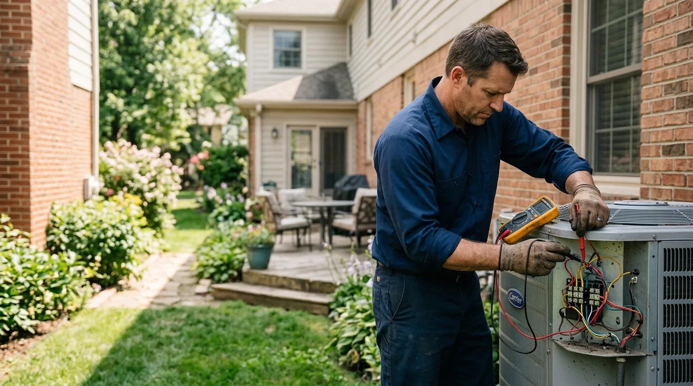 HVAC technician working near Brutus, MI